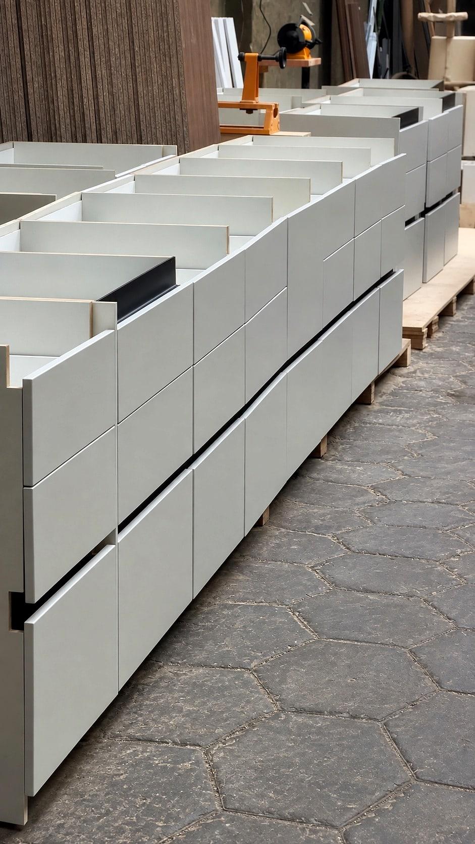 Obra Cosquín — módulos bajo mesada